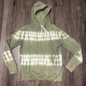 Sovereign Code Mens Olive Green White Tie Dye Hoodie Size XL Skater Athletic